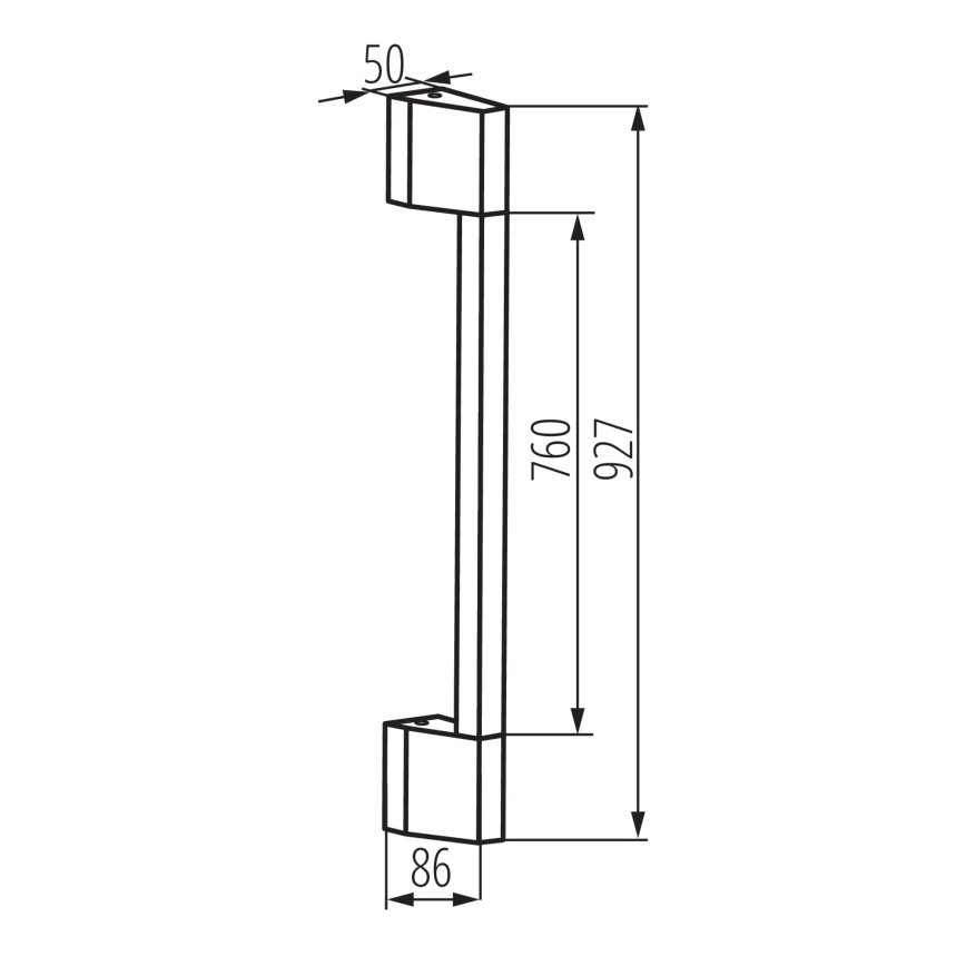 LED udendørs væglampe YALTE LED/8,5W/230V 3000/4000/6500K 93 cm IP54 sort