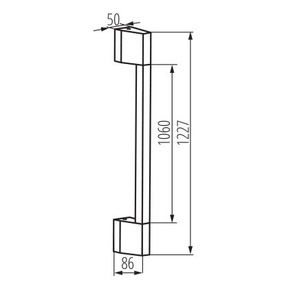 LED udendørs væglampe YALTE LED/12W/230V 3000/4000/6500K 123 cm IP54 sort