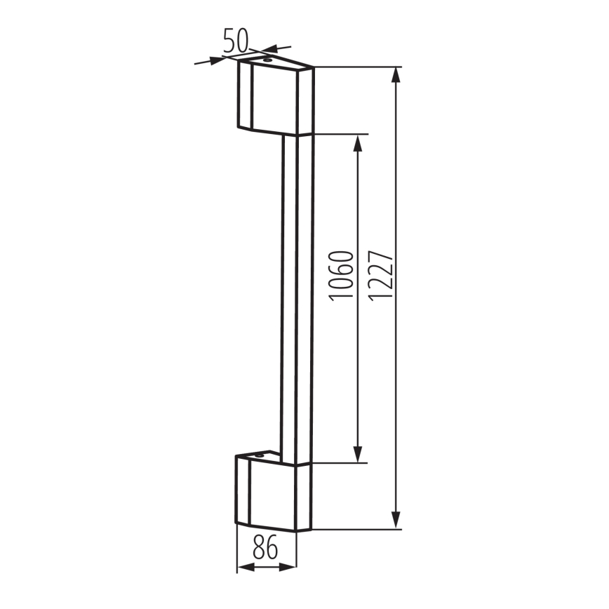LED udendørs væglampe YALTE LED/12W/230V 3000/4000/6500K 123 cm IP54 sort