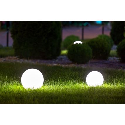 Udendørslampe STONO 1xE27/15W/230V Ø 20 cm IP65 hvid