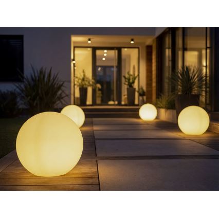 Udendørslampe STONO 1xE27/15W/230V Ø 20 cm IP65 hvid