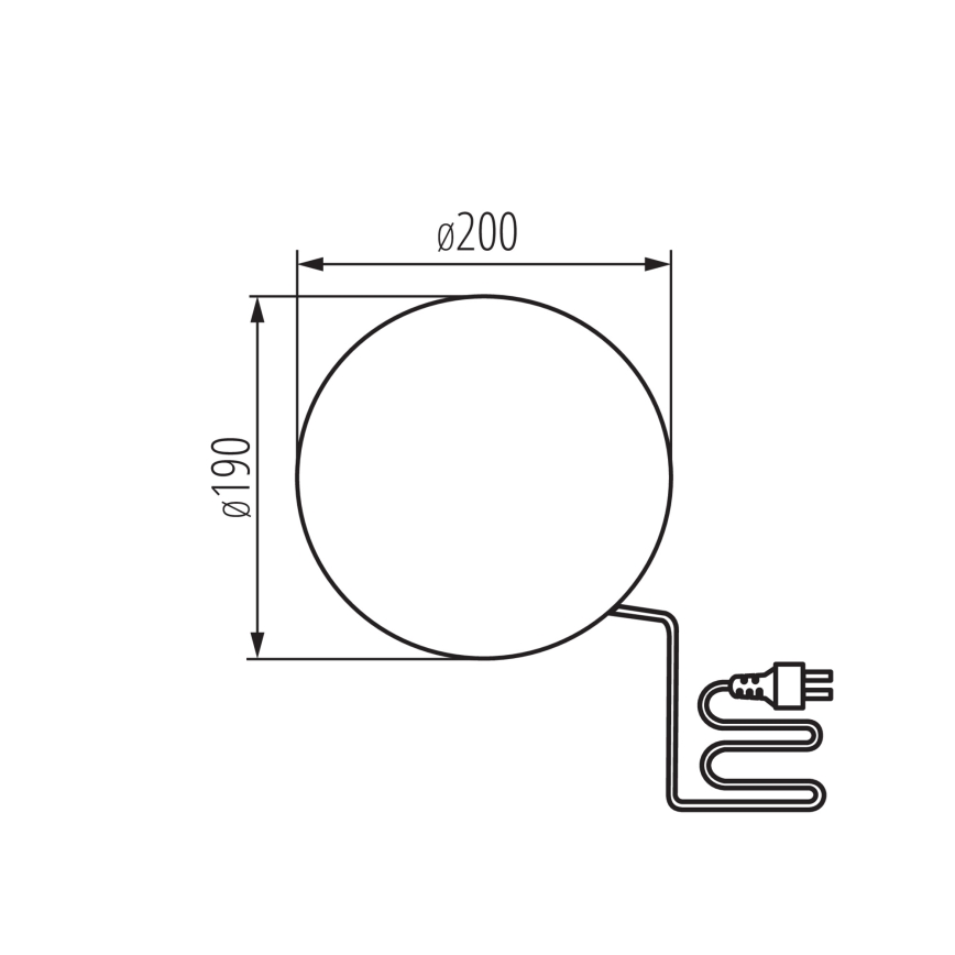 Udendørslampe STONO 1xE27/15W/230V Ø 20 cm IP65 hvid