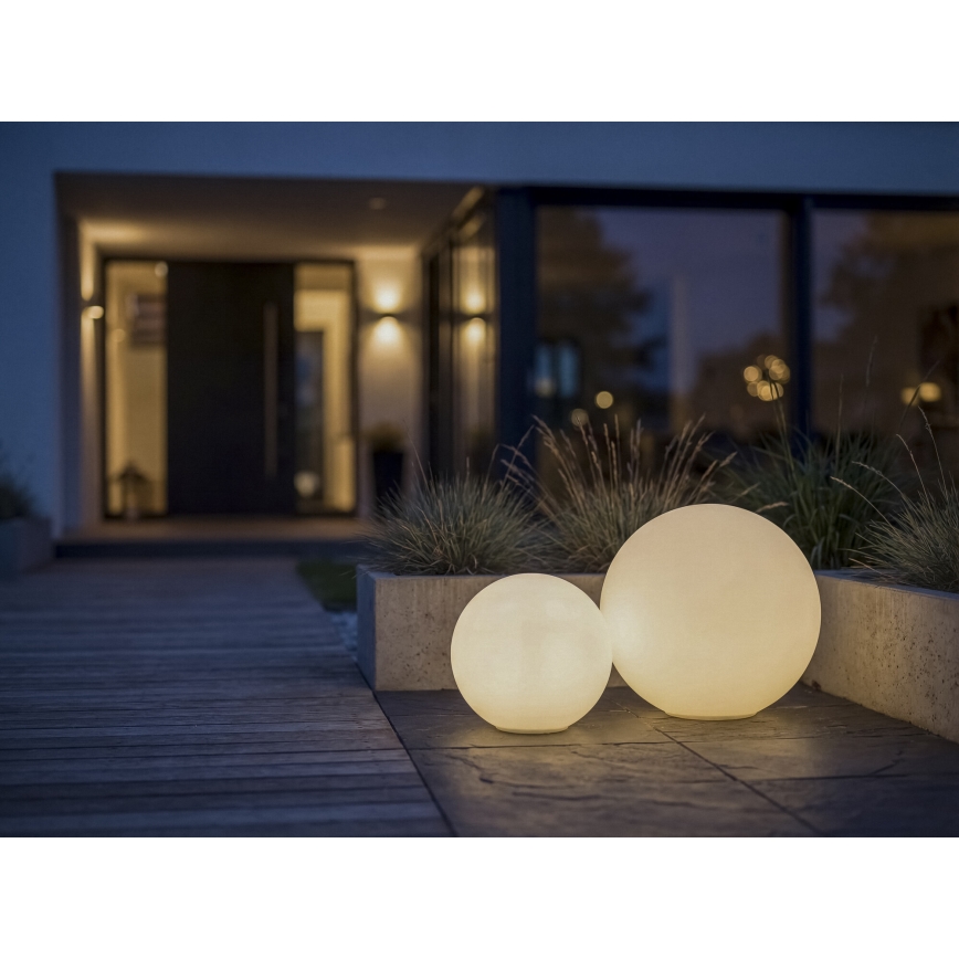 Udendørslampe STONO 1xE27/20W/230V Ø 30 cm IP65 hvid