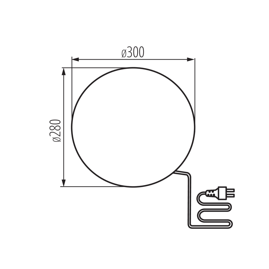 Udendørslampe STONO 1xE27/20W/230V Ø 30 cm IP65 hvid