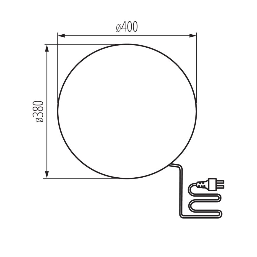 Udendørslampe STONO 1xE27/20W/230V Ø 40 cm IP65 hvid