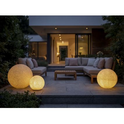 Udendørslampe STONO 1xE27/15W/230V Ø 20 cm IP65 beige