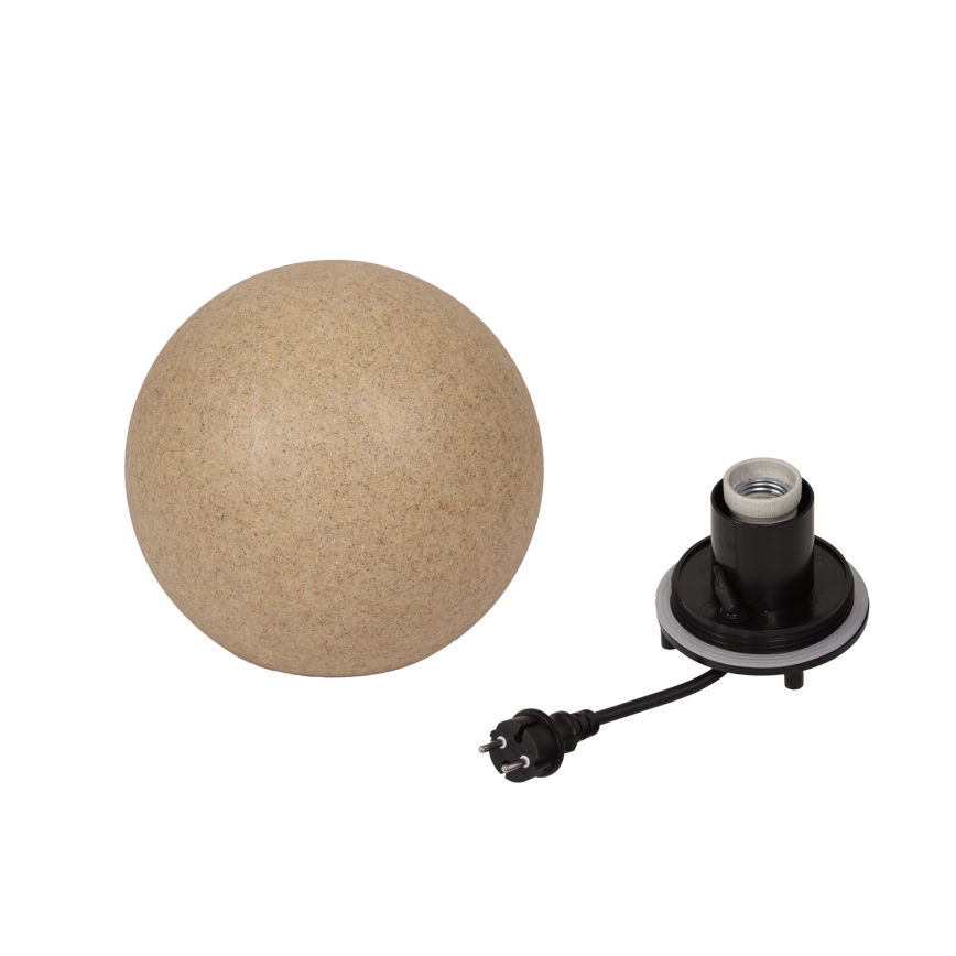 Udendørslampe STONO 1xE27/15W/230V Ø 20 cm IP65 beige