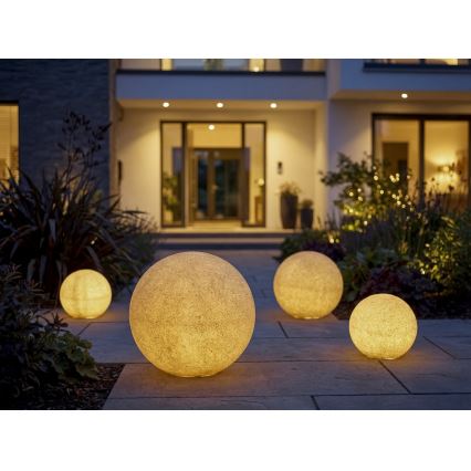 Udendørs lampe STONO 1xE27/20W/230V Ø 30 cm IP65 beige