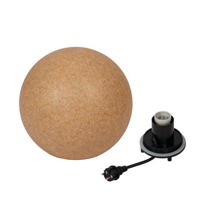 Udendørs lampe STONO 1xE27/20W/230V Ø 30 cm IP65 beige