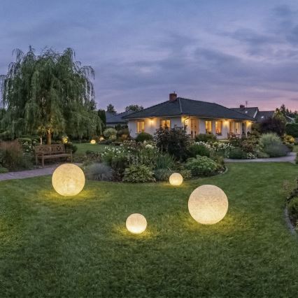 Udendørslampe STONO 1xE27/20W/230V Ø 50 cm IP65 beige