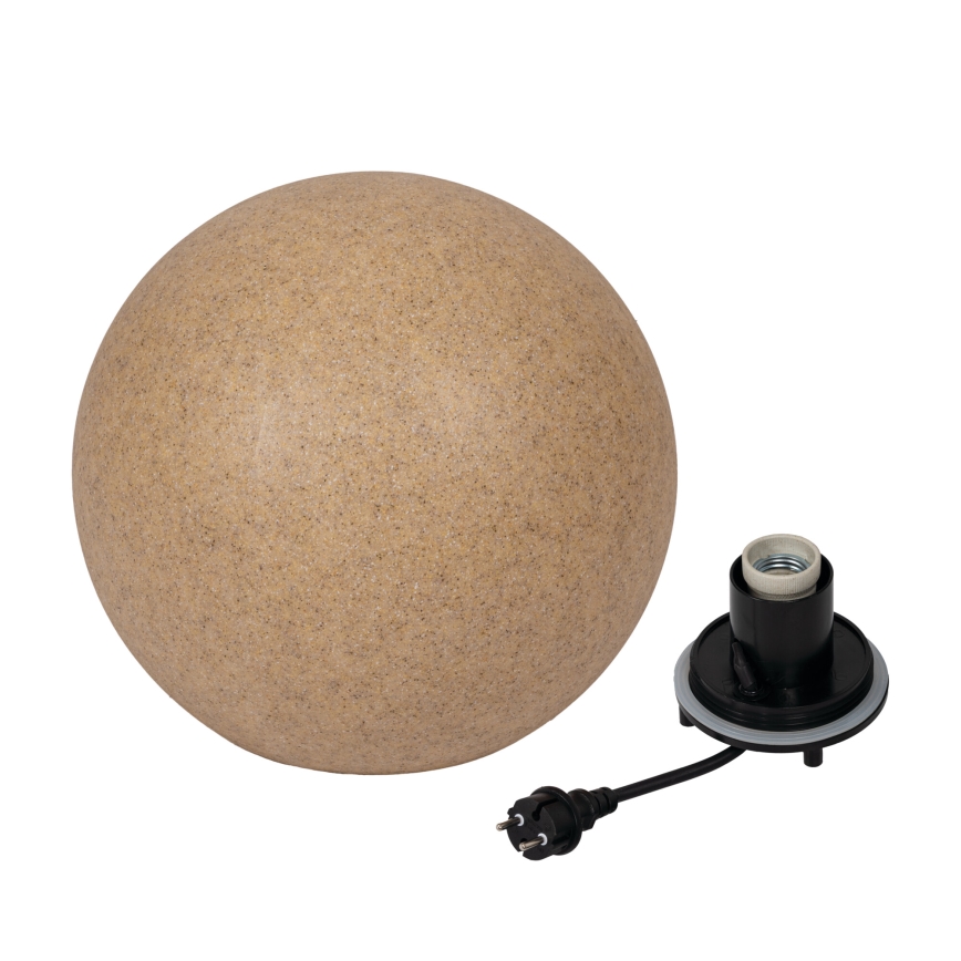 Udendørslampe STONO 1xE27/20W/230V Ø 50 cm IP65 beige