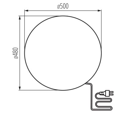 Udendørslampe STONO 1xE27/20W/230V Ø 50 cm IP65 beige