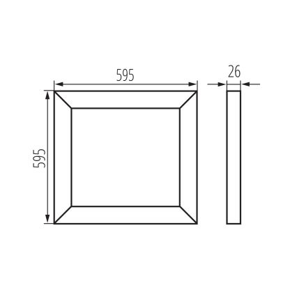 LED-ramme til nedhængt loft AVAR LED/32W/230V 3000/4000/6000K 60x60 cm UGR19