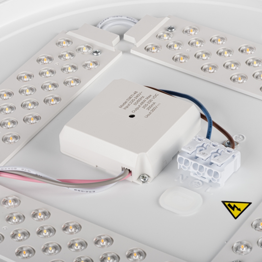 LED dæmpbar loftlampe LIXAN LED/47W/230V 3000-6500K Ø 38,6 cm hvid/sølv + fjernbetjening