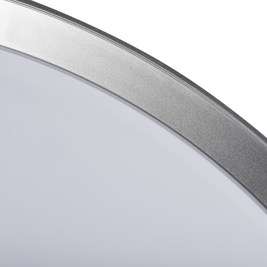 LIXAN LED dæmpbar loftlampe 65W/230V 3000-6500K Ø 48,6 cm hvid/sølv + fjernbetjening