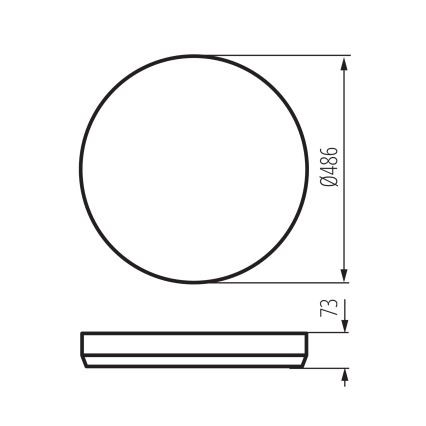 LED dæmpbar loftlampe LIXAN LED/65W/230V 3000-6500K Ø 48,6 cm hvid/sort + fjernbetjening