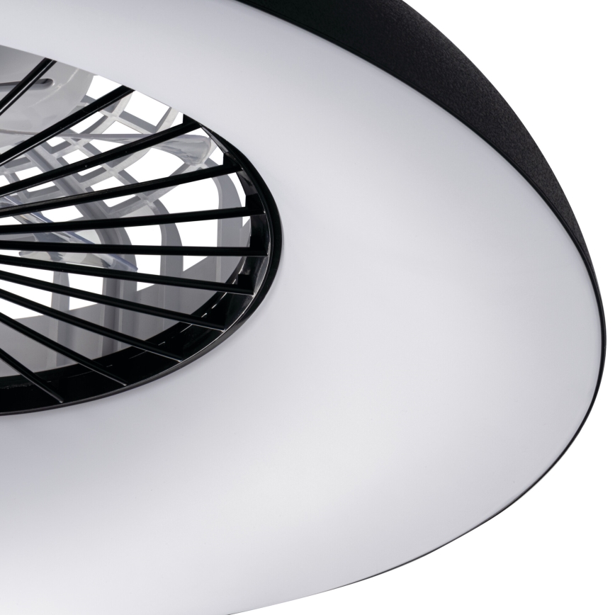 LED RGBW dæmpbar loftlampe med ventilator PLAVE PAN LED/48W/230V 3000-6500K Ø 60 cm sort + fjernbetjening