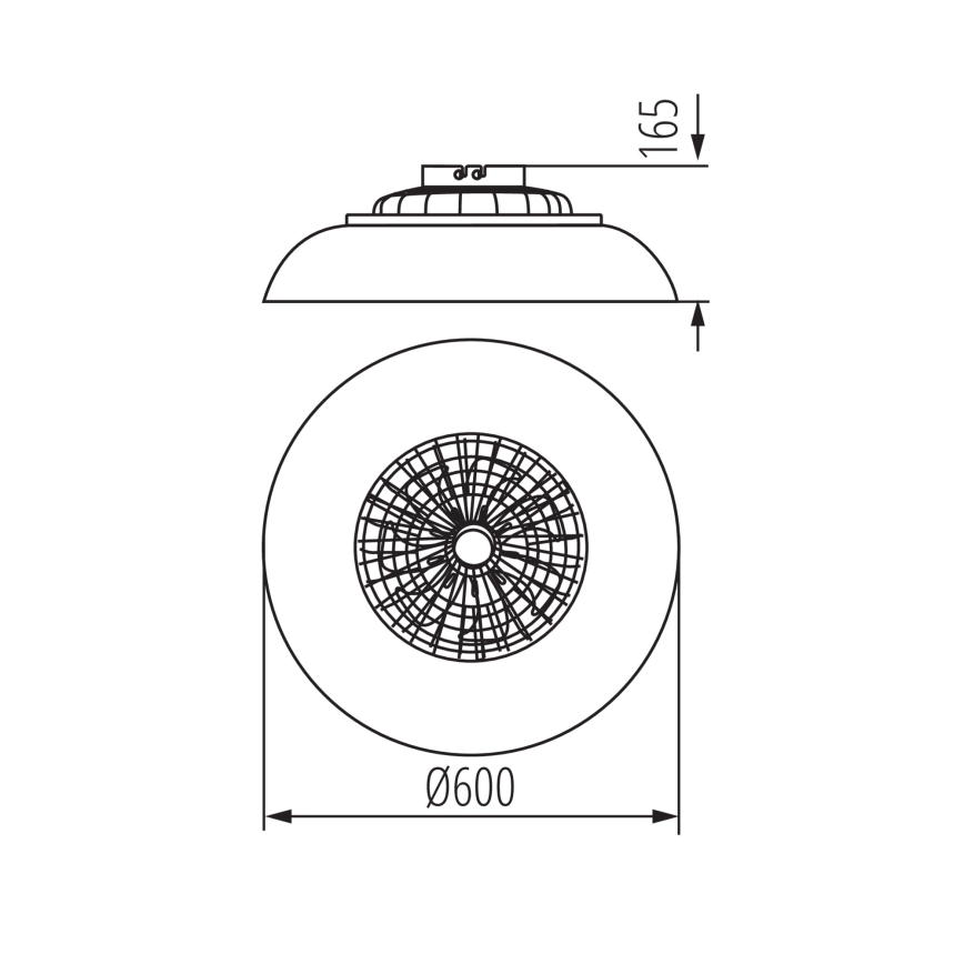 LED RGBW dæmpbar loftlampe med ventilator PLAVE PAN LED/48W/230V 3000-6500K Ø 60 cm sort + fjernbetjening