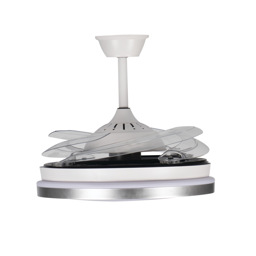 LED dæmpbar loftlampe med ventilator PLAVE LED/36W/230V 3000-6500K sølv/hvid + fjernbetjening