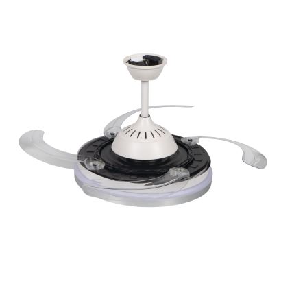 LED dæmpbar loftlampe med ventilator PLAVE LED/36W/230V 3000-6500K sølv/hvid + fjernbetjening