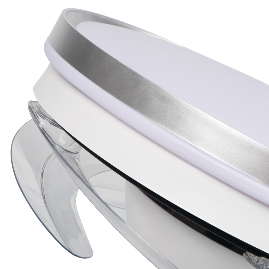 LED dæmpbar loftlampe med ventilator PLAVE LED/36W/230V 3000-6500K sølv/hvid + fjernbetjening
