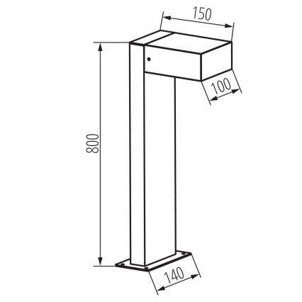 Udendørslampe LEGINO 1xGX53/11W/230V 80 cm IP65 antracit