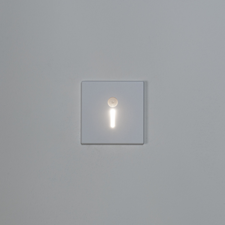 LED trappearmatur med bevægelses- og skumringssensor MAGNIK LED/1,7W/230V 2700/3300/3900/4600/5700K hvid, firkantet