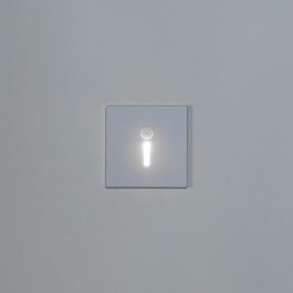 LED trappearmatur med bevægelses- og skumringssensor MAGNIK LED/1,7W/230V 2700/3300/3900/4600/5700K hvid, firkantet