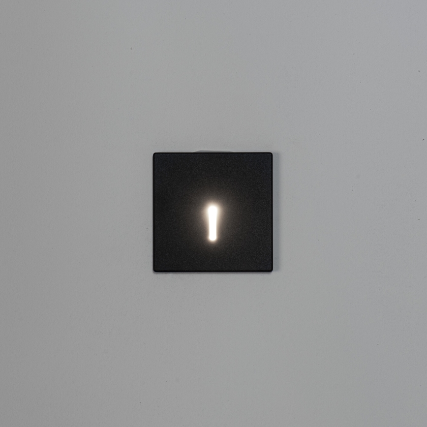 LED trappearmatur MAGNIK LED/1,7W/230V 2700/3300/3900/4600/5700K sort kantet