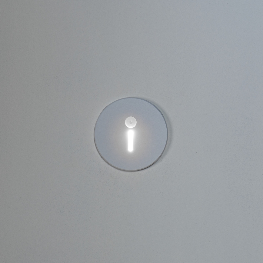 LED trappearmatur med bevægelses- og skumringssensor MAGNIK LED/1,7W/230V 2700/3300/3900/4600/5700K hvid rund