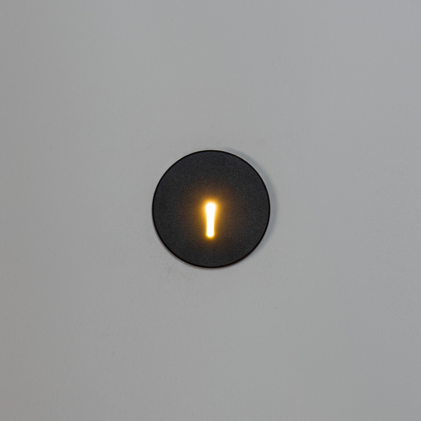 LED trappearmatur MAGNIK LED/1,7W/230V 2700/3300/3900/4600/5700K sort rund