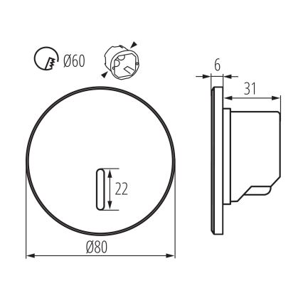 LED trappearmatur MAGNIK LED/1,7W/230V 2700/3300/3900/4600/5700K sort rund