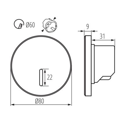 LED trappearmatur MAGNIK LED/1,7W/230V 2700/3300/3900/4600/5700K hvid rund