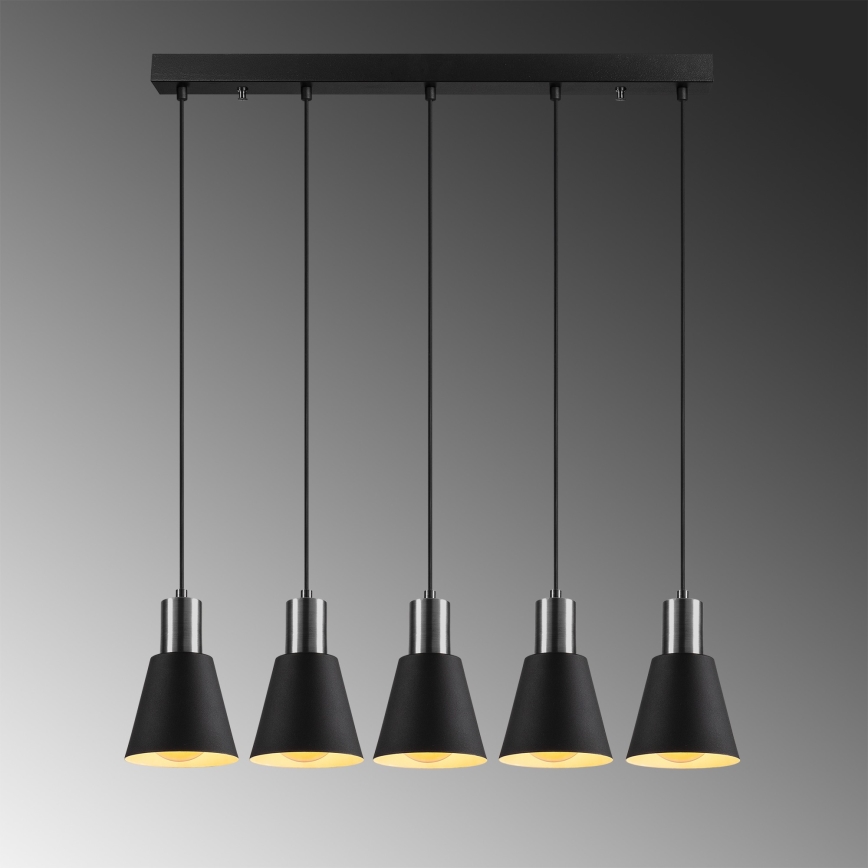 KEM pendellampe 5xE27/40W/230V sort