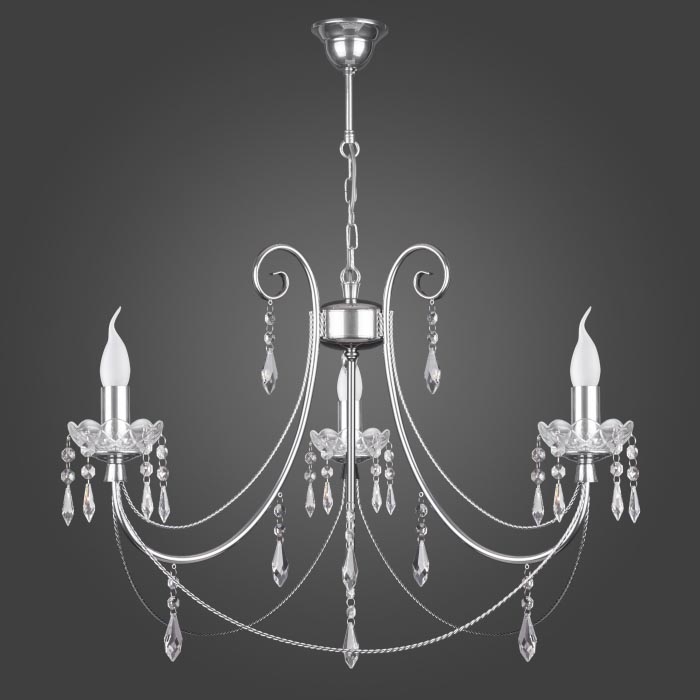 Kemar KN/3/CR - Lysekrone CRISTAL 3xE14/60W/230V