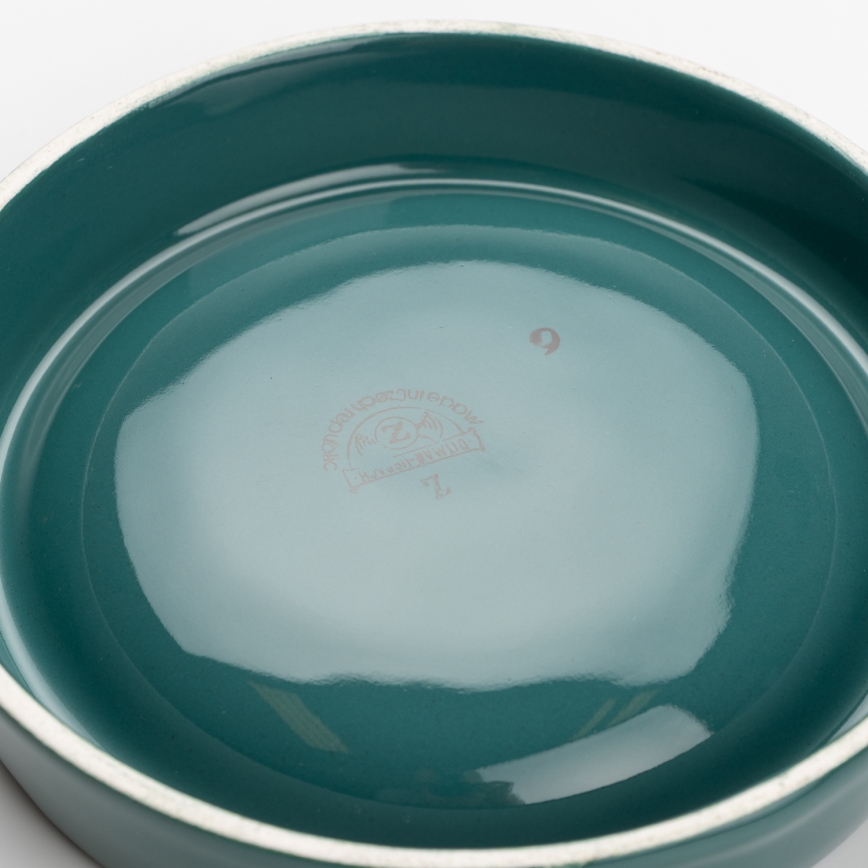 Keramisk askebærger 13 cm turkis