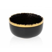 Keramisk skål KATI 11,5 cm sort/guldfarvet