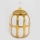 Keramisk vase 18,2x15 cm guldfarvet/hvid