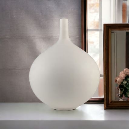 Keramisk vase 24 cm, hvid