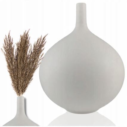 Keramisk vase 24 cm, hvid