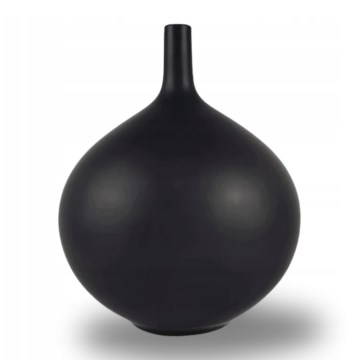 Keramisk vase 24 cm mat sort