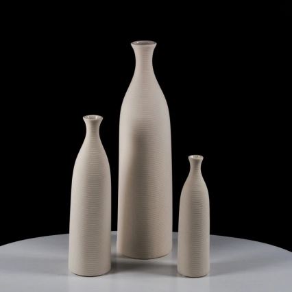 Keramisk vase, 25 cm, hvid