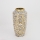 Keramisk vase 25x13 cm hvid/guldfarvet/sort