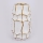 Keramisk vase 25x14,5 cm guldfarvet/hvid