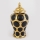 Keramisk vase 27,6x15 cm guldfarvet/sort