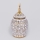 Keramisk vase 28x15 cm guldfarvet/hvid
