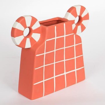 Keramisk vase 30,6x22,5 cm orange