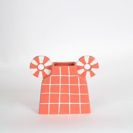 Keramisk vase 30,6x22,5 cm orange