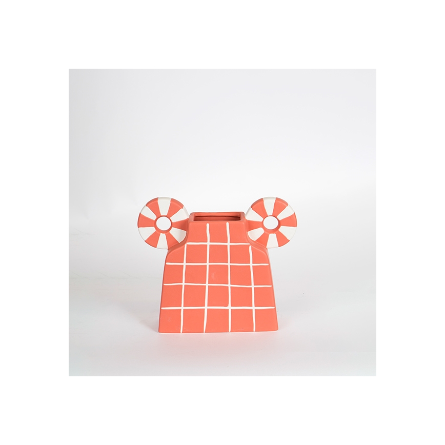 Keramisk vase 30,6x22,5 cm orange