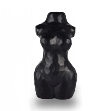 Keramisk vase, 30 cm, sort